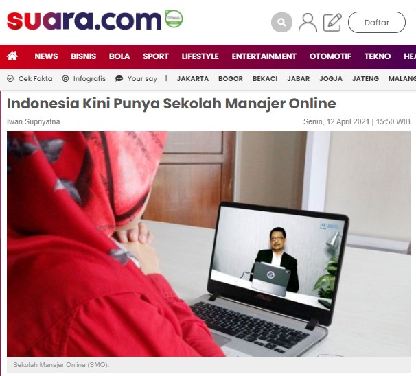 SUARA:Indonesia Kini Punya Sekolah Manajer Online